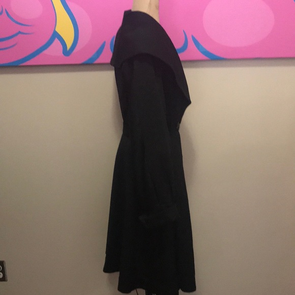 Vintage Black Wool Coat 1950s Princess Style - Picture 7 of 16